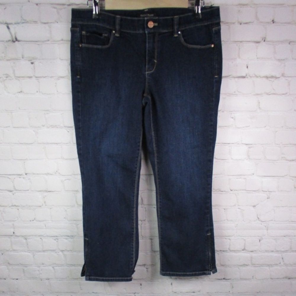 White House Black Market Noir Crop Leg Jeans
